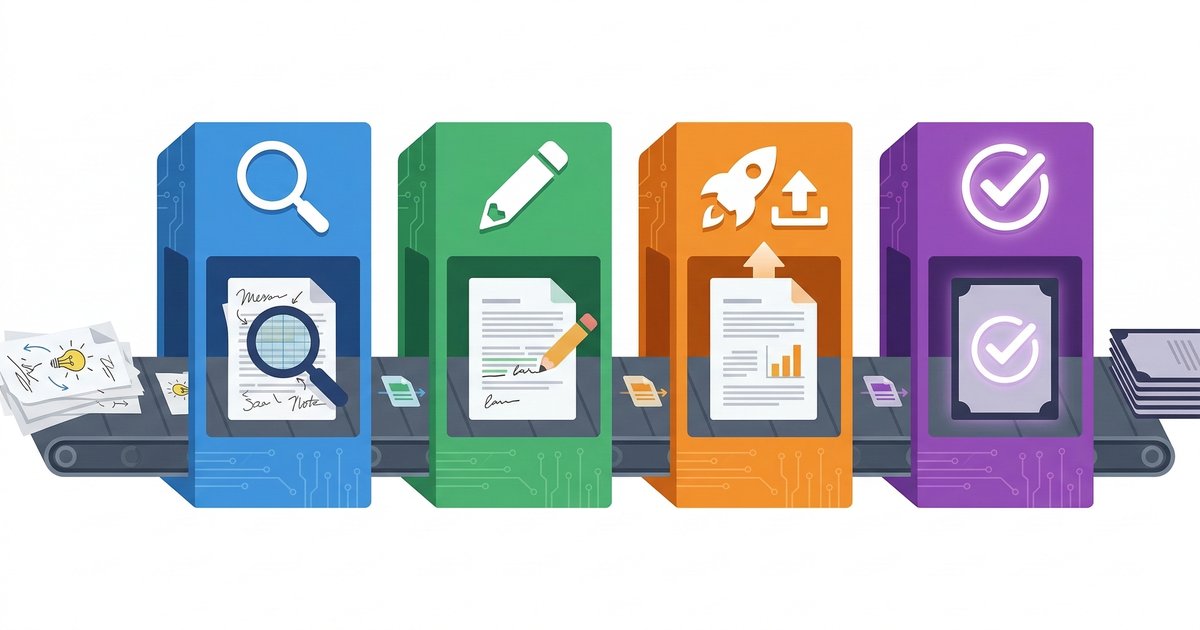 A skill guides the AI through phases like an assembly line